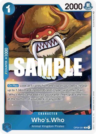 Who's.Who (OP04-051) - Kingdoms of Intrigue Foil-1