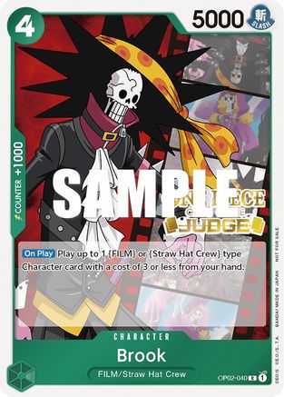 Brook (Judge Pack Vol. 2) (OP02-040) - One Piece Promotion Cards Foil-1