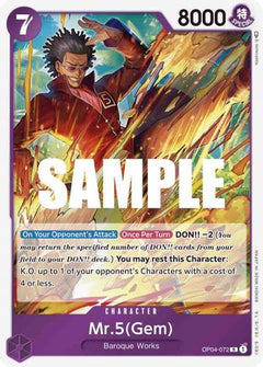 Mr.5 (Gem) (OP04-072) - Kingdoms of Intrigue Foil-1