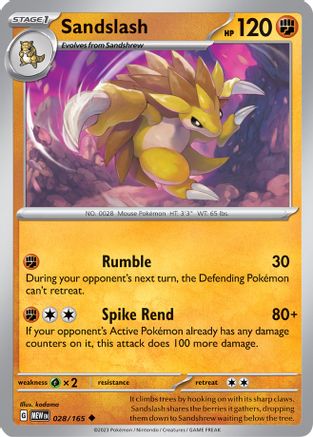 Sandslash 28 - SV Scarlet & Violet 151-1