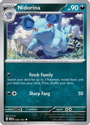 Nidorina 30 - SV Scarlet & Violet 151 Reverse Holofoil-1