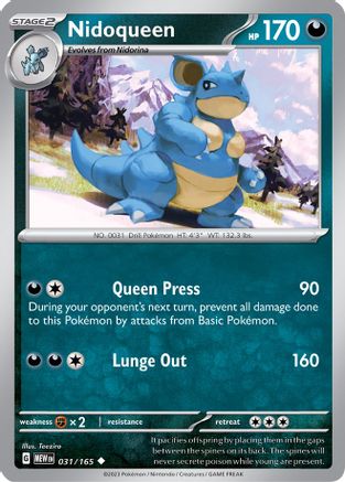 Nidoqueen 31 - SV Scarlet & Violet 151 Reverse Holofoil-1