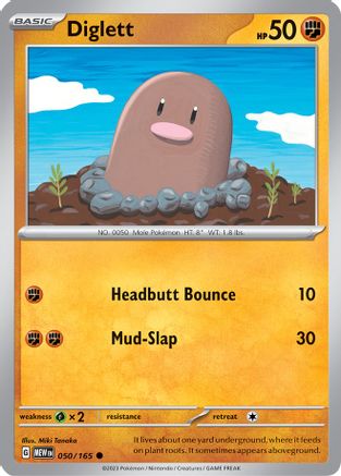 Diglett 50 - SV Scarlet & Violet 151-1