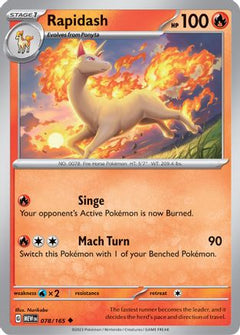 Rapidash 78 - SV Scarlet & Violet 151 Reverse Holofoil-1