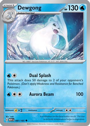 Dewgong 87 - SV Scarlet & Violet 151 Reverse Holofoil-1