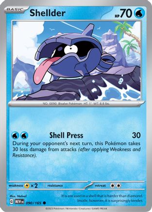 Shellder 90 - SV Scarlet & Violet 151 Reverse Holofoil-1