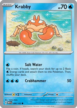 Krabby 98 - SV Scarlet & Violet 151 Reverse Holofoil-1