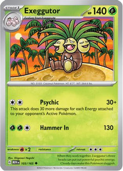 Exeggutor 103 - SV Scarlet & Violet 151-1