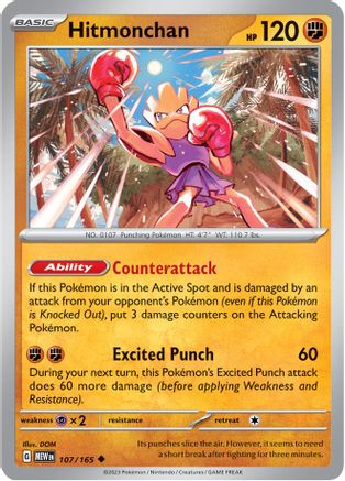 Hitmonchan 107 - SV Scarlet & Violet 151 Reverse Holofoil-1