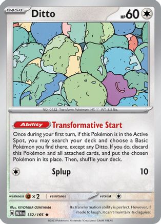 Ditto 132 - SV Scarlet & Violet 151 Reverse Holofoil-1