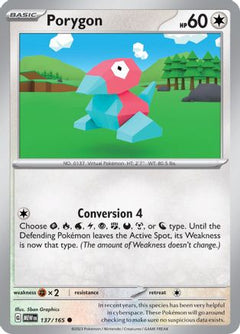 Porygon 137 - SV Scarlet & Violet 151 Reverse Holofoil-1