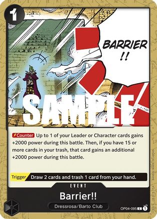 Barrier!! (OP04-095) - Kingdoms of Intrigue-1