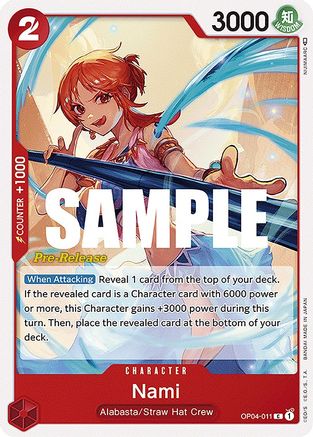 Nami (OP04-011) - Kingdoms of Intrigue Pre-Release Cards-1