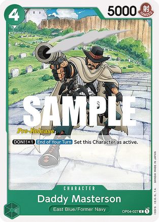Daddy Masterson (OP04-027) - Kingdoms of Intrigue Pre-Release Cards-1