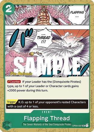 Flapping Thread (OP04-037) - Kingdoms of Intrigue Pre-Release Cards-1