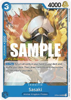 Sasaki (OP04-048) - Kingdoms of Intrigue Pre-Release Cards-1