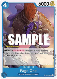 Page One (OP04-053) - Kingdoms of Intrigue Pre-Release Cards-1