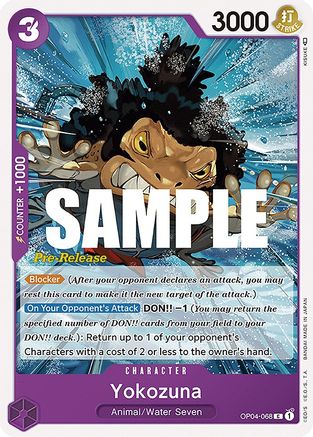 Yokozuna (OP04-068) - Kingdoms of Intrigue Pre-Release Cards-1