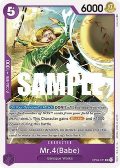 Mr.4 (Babe) (OP04-071) - Kingdoms of Intrigue Pre-Release Cards-1