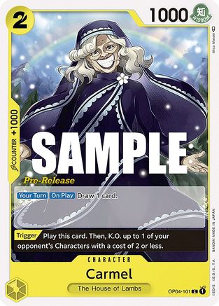 Carmel (OP04-101) - Kingdoms of Intrigue Pre-Release Cards-1