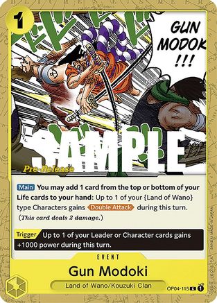 Gun Modoki (OP04-115) - Kingdoms of Intrigue Pre-Release Cards-1