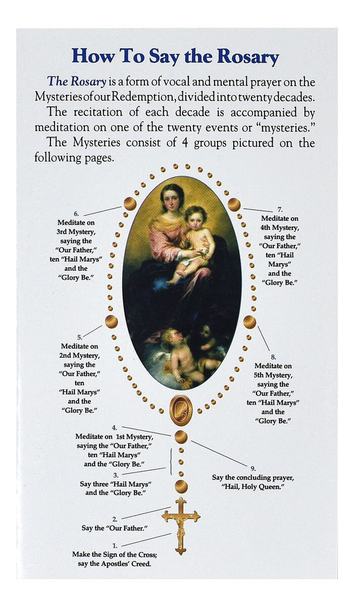 How to Pray the Rosary Pamphlet, 20 Mysteries