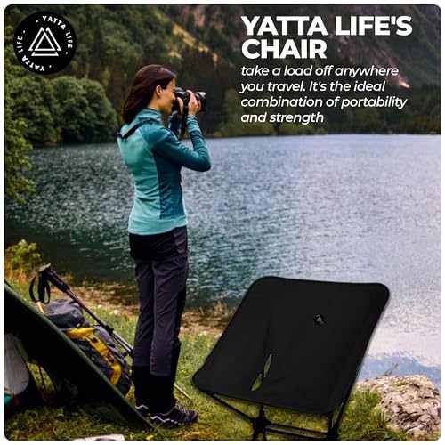 Low Back Ultralight Folding Camping Chairs With Storage Pouch - Black-9