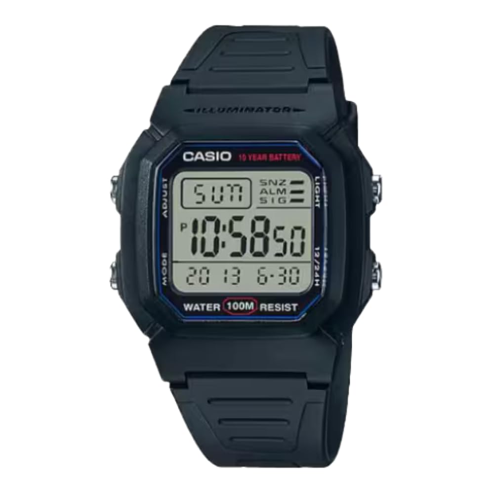 Casio Men’s W800H-1AV Classic Sport Watch with Black Band