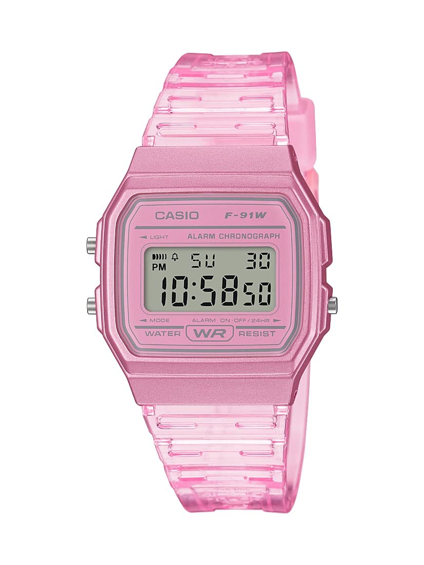 Casio Quartz Watch with Resin Strap, Pink, 20 (Model: F-91WS-4CF)