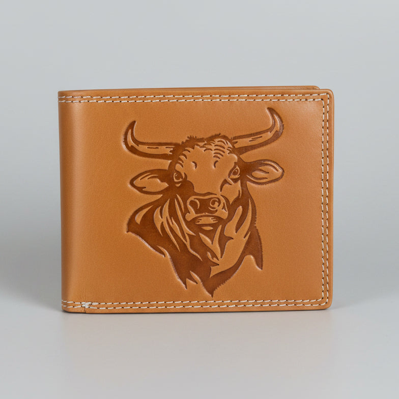 Men’s Steer Embossed Bifold Leather Wallet-3