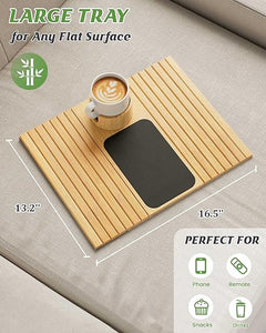 Modern Minimalist Bamboo Sofa Tray-4