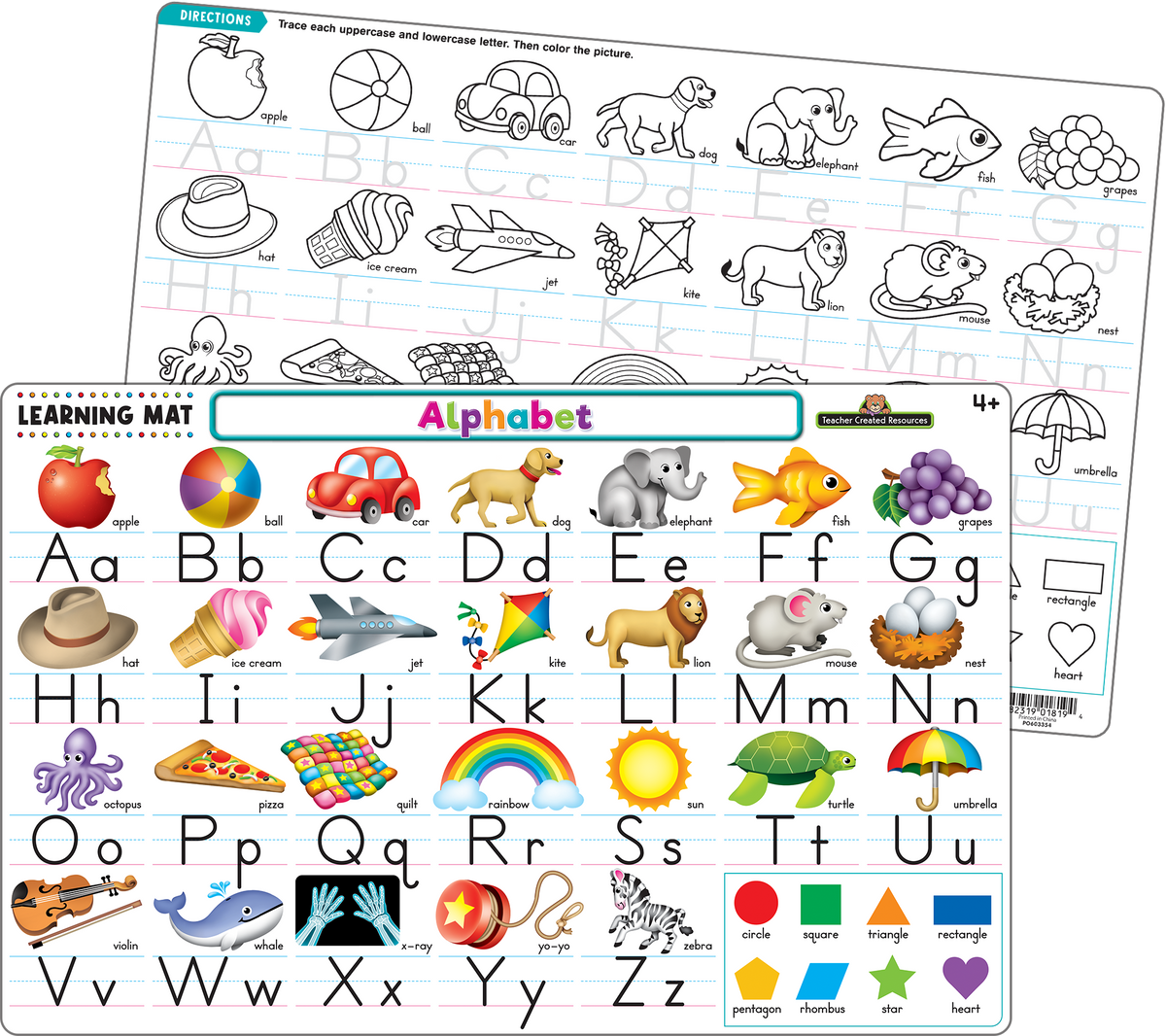 Teacher Created Resources - Alphabet Learning Mat - Large Table Mat - Ages 4+-1