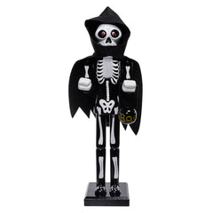 Kurt Adler 15-inch Wooden Halloween Skull Nutcracker-1