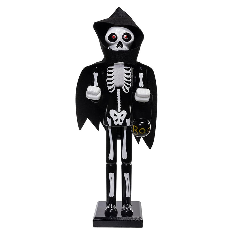 Kurt Adler 15-inch Wooden Halloween Skull Nutcracker-1