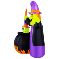 Occasions Halloween 5 Foot Inflatable Animated Witch with Cauldron-7