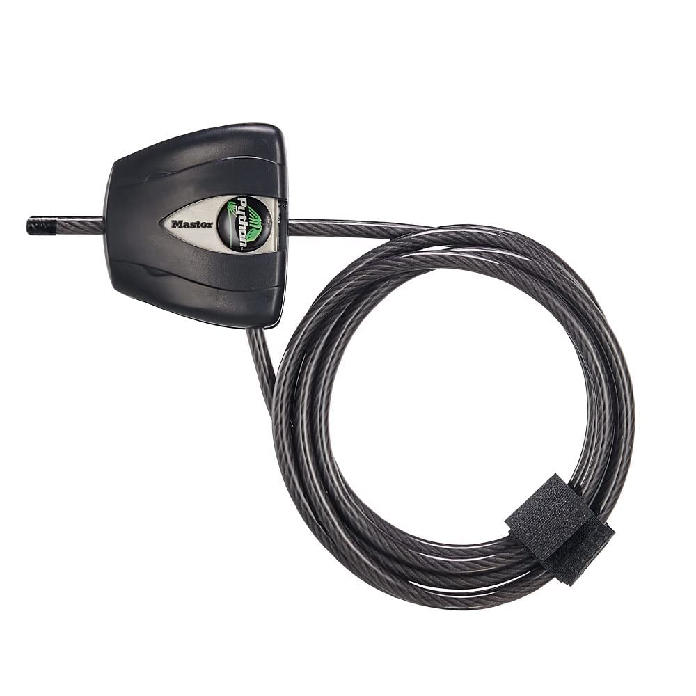 Master Lock 8417D Python Adjustable Locking Cable, 6-Foot , Black and Silver-1