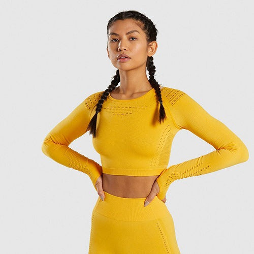 Quick-Drying Seamless Yoga Wear – Women’s Sports T-Shirt-8