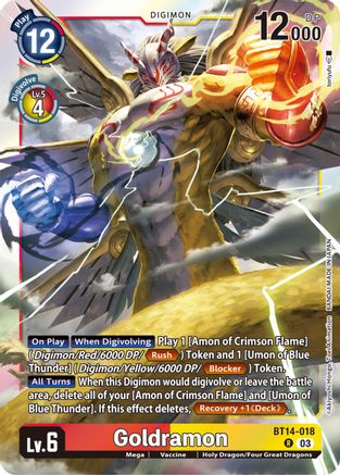Goldramon (BT14-018) - Blast Ace Foil-1