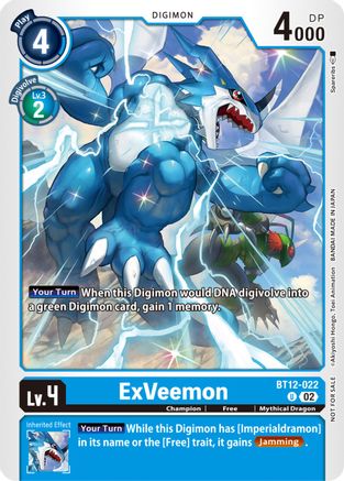 ExVeemon (NYCC 2023 Demo Deck) (BT12-022) - Across Time-1