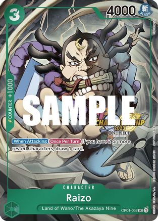 Raizo (CS 2023 Event Pack) (OP01-052) - One Piece Promotion Cards Foil-1