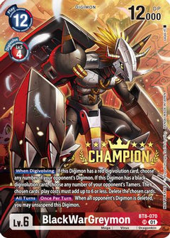 BlackWarGreymon (Digimon 3-On-3 Champion) (BT8-070) - New Awakening Foil-1
