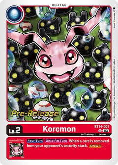 Koromon (BT14-001) - Blast Ace Pre-Release Cards Foil-1