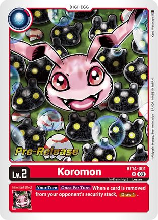 Koromon (BT14-001) - Blast Ace Pre-Release Cards Foil-1