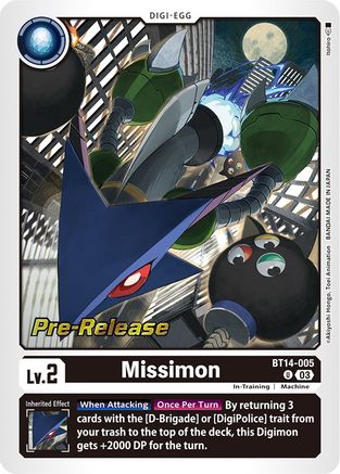 Missimon (BT14-005) - Blast Ace Pre-Release Cards Foil-1