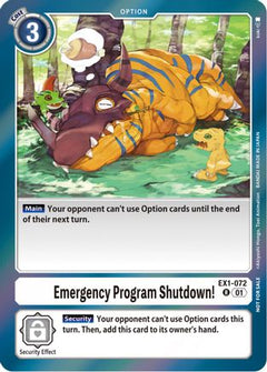 Emergency Program Shutdown! (Blast Ace Double Pack Set) (EX1-072) - Classic Collection Foil-1