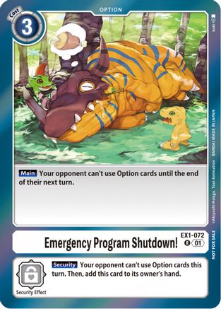 Emergency Program Shutdown! (Blast Ace Double Pack Set) (EX1-072) - Classic Collection Foil-1