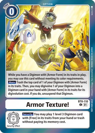Armor Texture! (Blast Ace Double Pack Set) (BT8-110) - New Awakening Foil-1