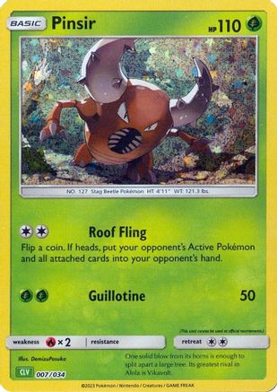 Pinsir 7 - Trading Card Game Classic Holofoil-1