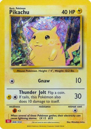 Pikachu 8 - Trading Card Game Classic Holofoil-1