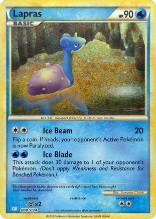 Lapras 8 - Trading Card Game Classic Holofoil-1